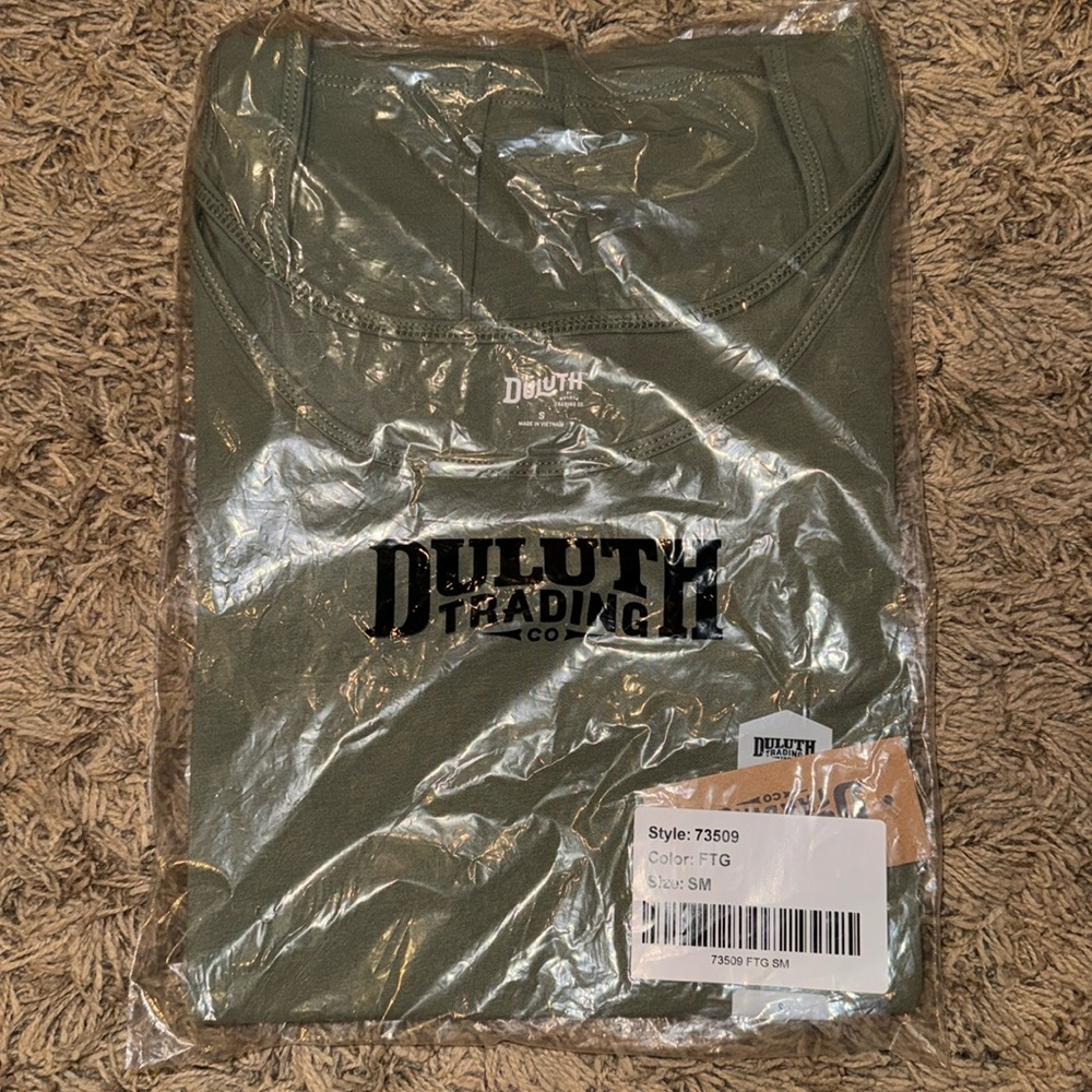 Duluth Olive Green No Yank Tank New With Tags Size Small